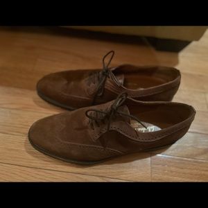 Salvatore Ferragamo Suede Whipstitch Brogues